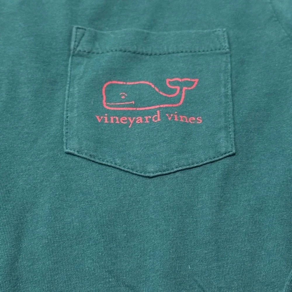 LIMITED Edition Vineyard Vines Green long sleeve with red logo